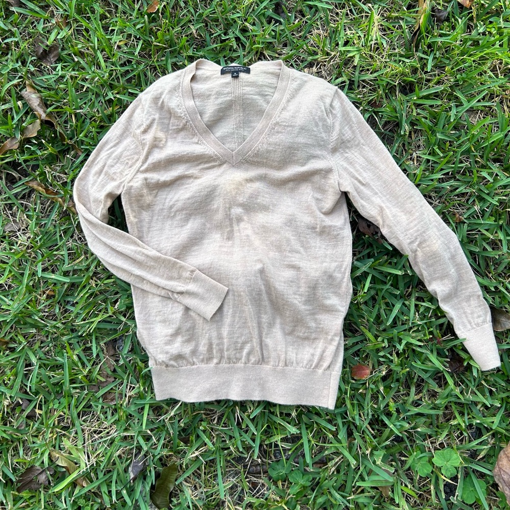 ❗️SOLD❗️Taupe Merino Wool Sweater